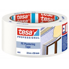 TESA BEPLEISTERINGSTAPE 4845 PREMIUM GERIBD ZACHT PVC WIT DIKTE 0.15MM 33MM ROL 50MTR ( a 1 ROL )