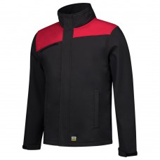 TRICORP SOFTSHELL JAS BICOLOR NADEN 402021 ZWART/ROOD MAAT M ( a 1 st  )