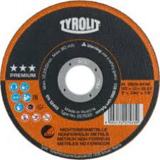 TYROLIT DOORSLIJPSCHIJF PREMIUM ALUMINIUM 125X1,0X22,23A60BN-BFP ( a 1 st  )