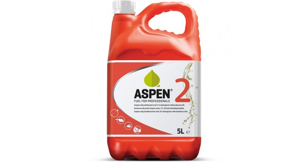 aspen 2 alkylaatbenzine (rood) voor 2-takt motoren can a 5 liter  milieuvriendelijk