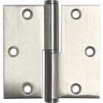 PAUMELLE RVS MET RVS LAGER 80X82X2.5MM LINKS ( a 1 st  )