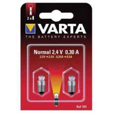 VARTA LAMP PENLIGHT 2.4VOLT/0.3A NO.701 PER 2 STUKS GV ( a 1 krt )