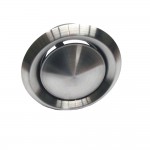 AFZUIGVENTIEL ROND GEBORSTELD RVS AANSLUITMAAT 125MM /140MM ( a 1 st  )